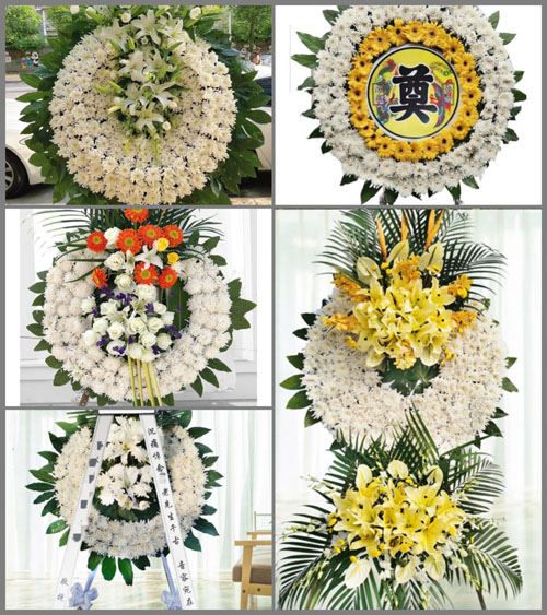 湖北孝感市安陆市巡店镇甘聂村花圈速递